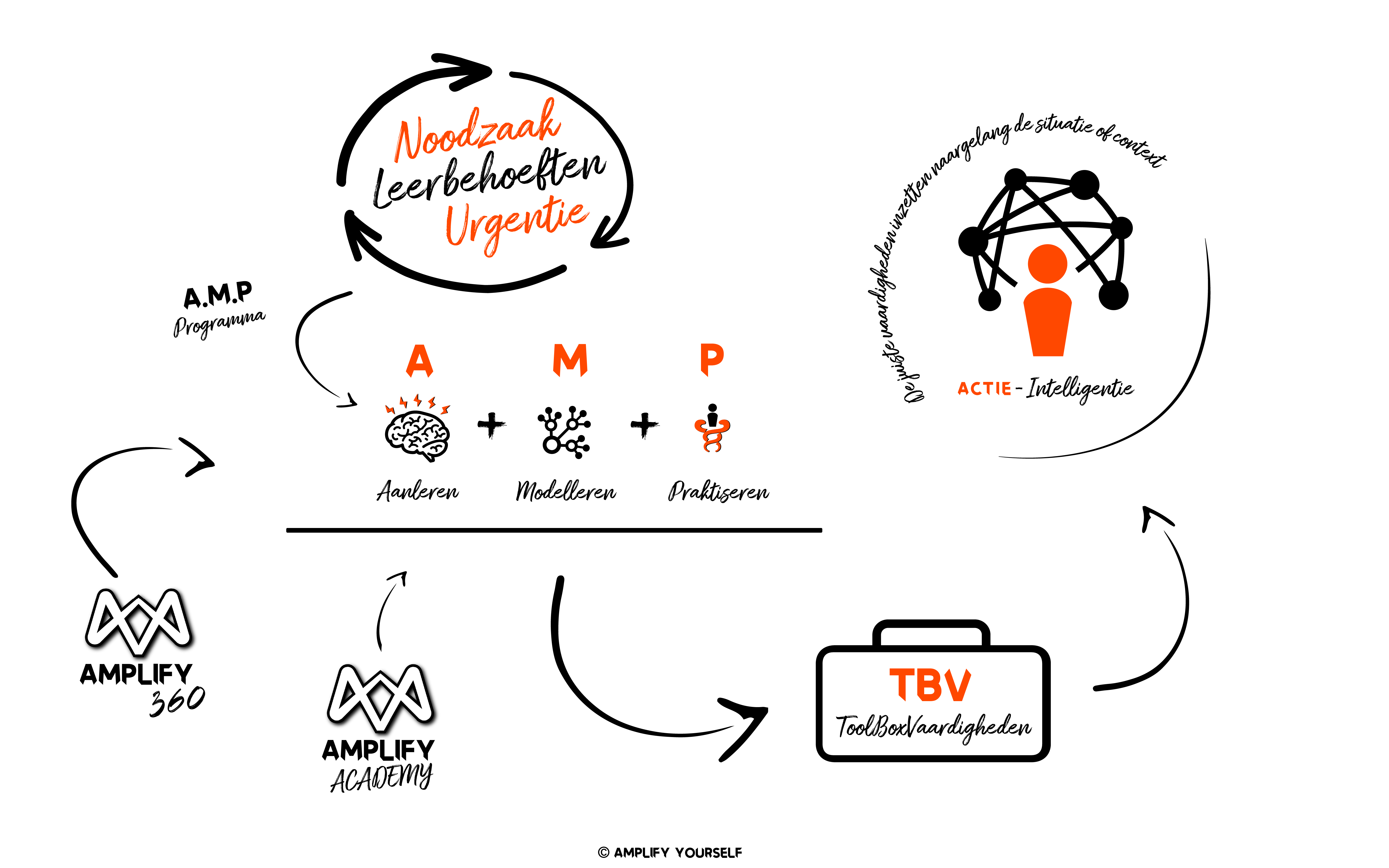 Amplify Yourself methode: Van Noodzaak en Upgrade via het A.M.P. programma naar Actie-Intelligentie met TBV Toolboxvaardigheden